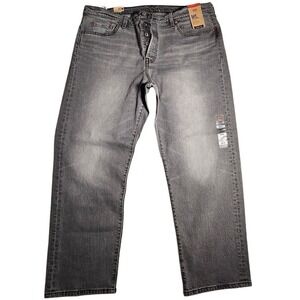 Levis 501 Original Straight jeans Womens 18W Gray Black wash button fly NWT 886